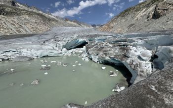 A glacier in Switzerland.