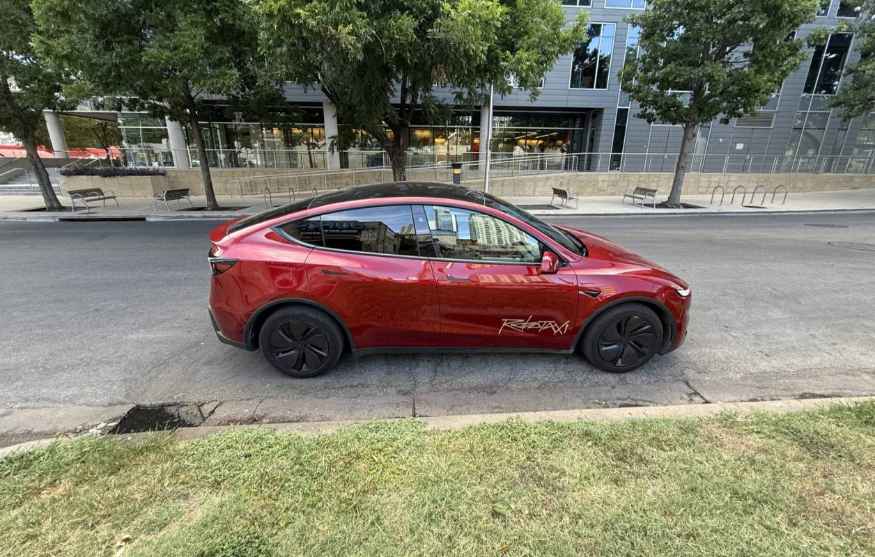 A Tesla robotaxi.