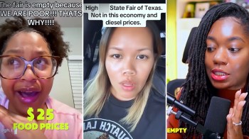 People talking about high food prices.