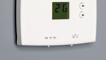 A digital thermostat.