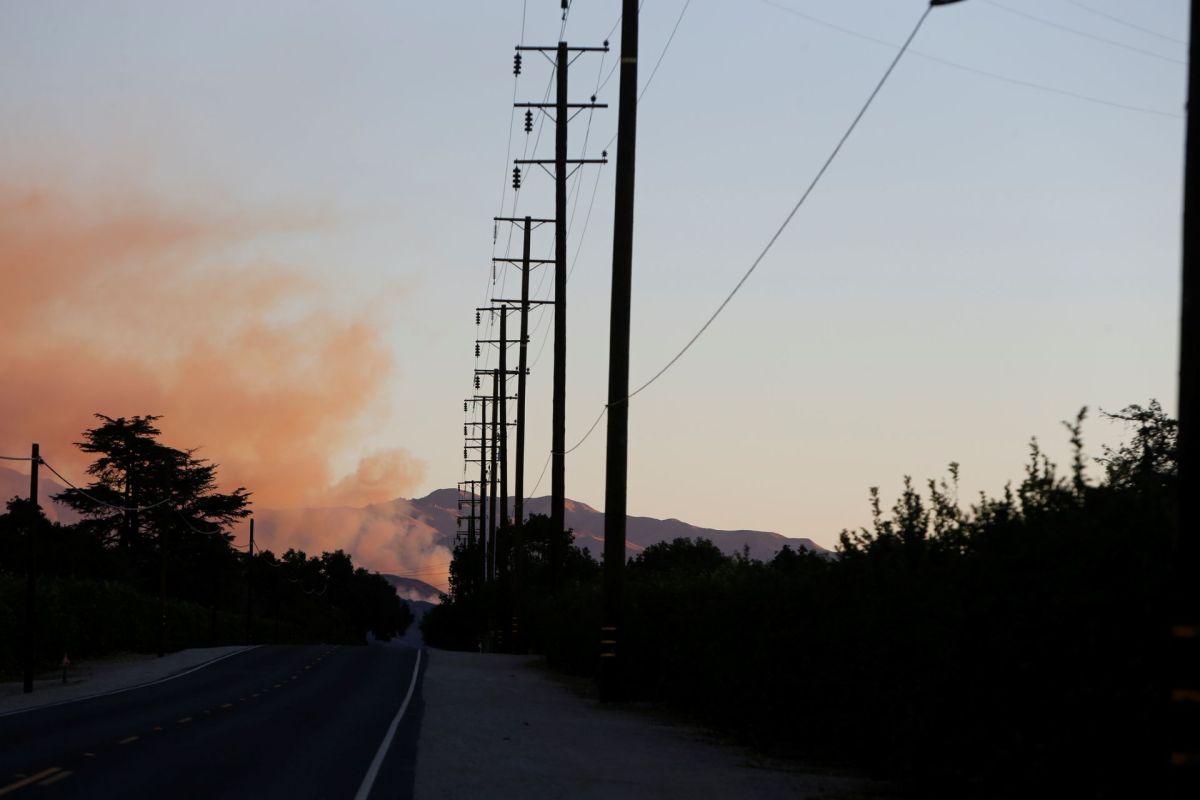 Smoke from the Thomas Fire in California.