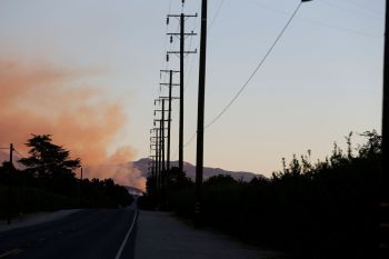 Smoke from the Thomas Fire in California.