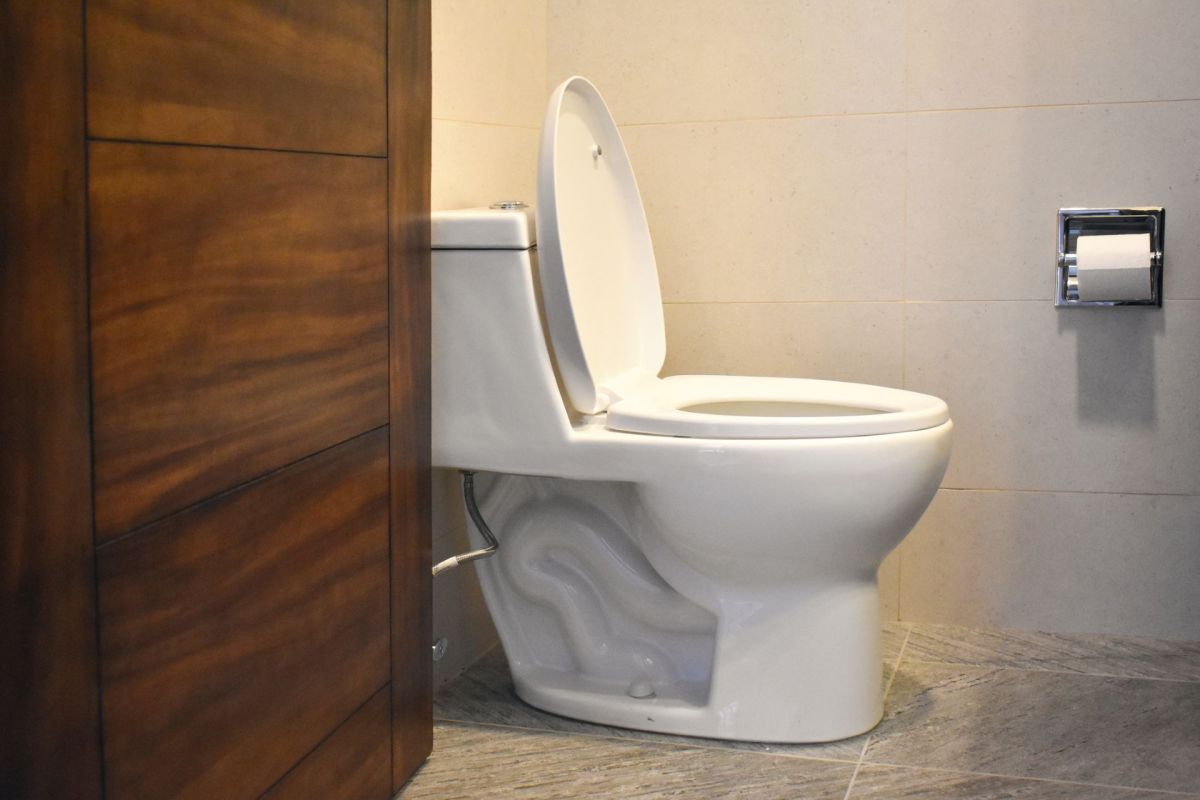 A toilet.