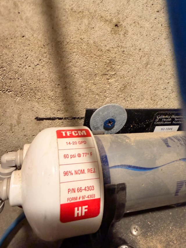 A reverse osmosis system.