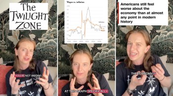 A person talking about the U.S. economy.