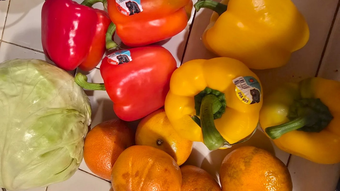 A pile of fresh produce.
