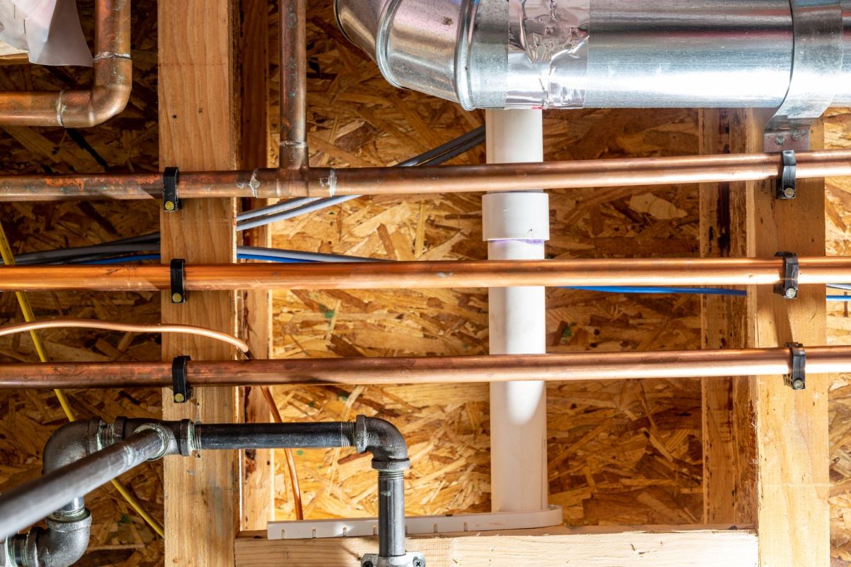 Utility pipes.