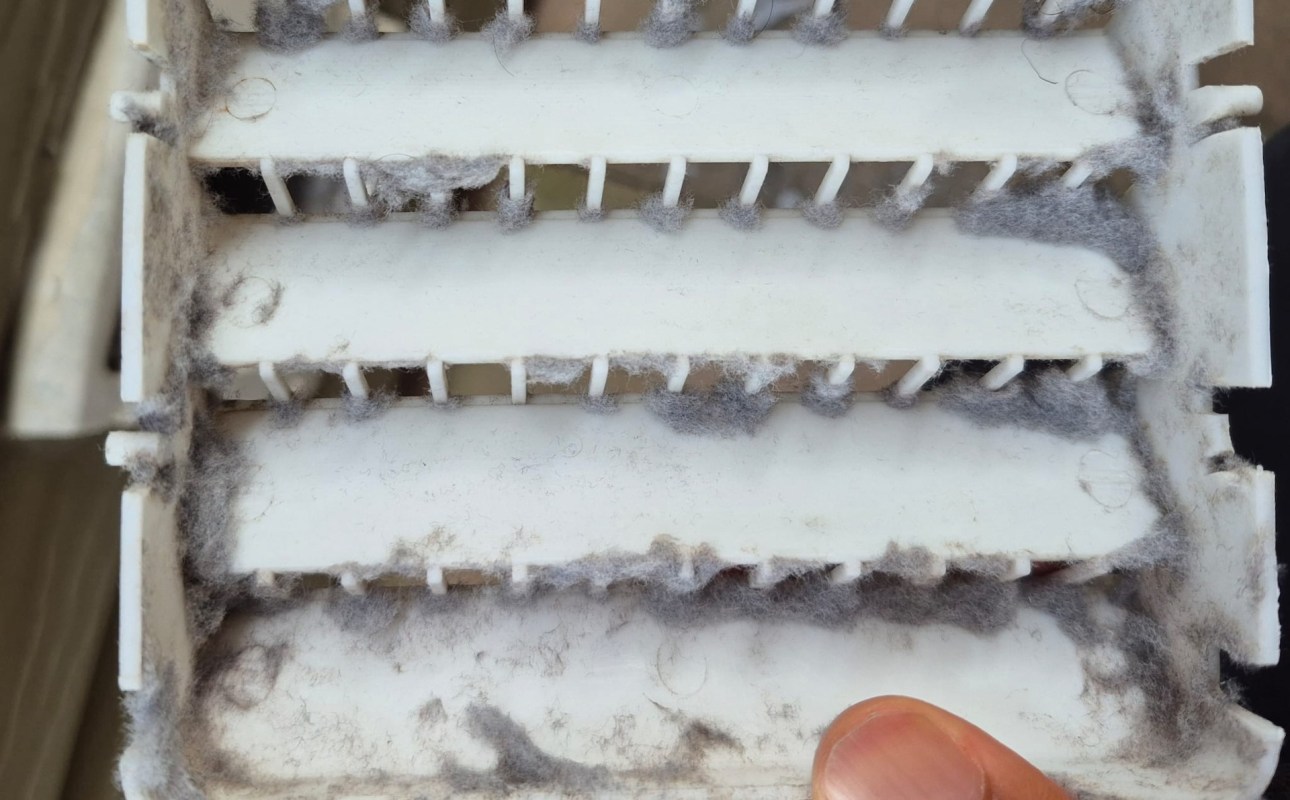 A dirty vent hood.