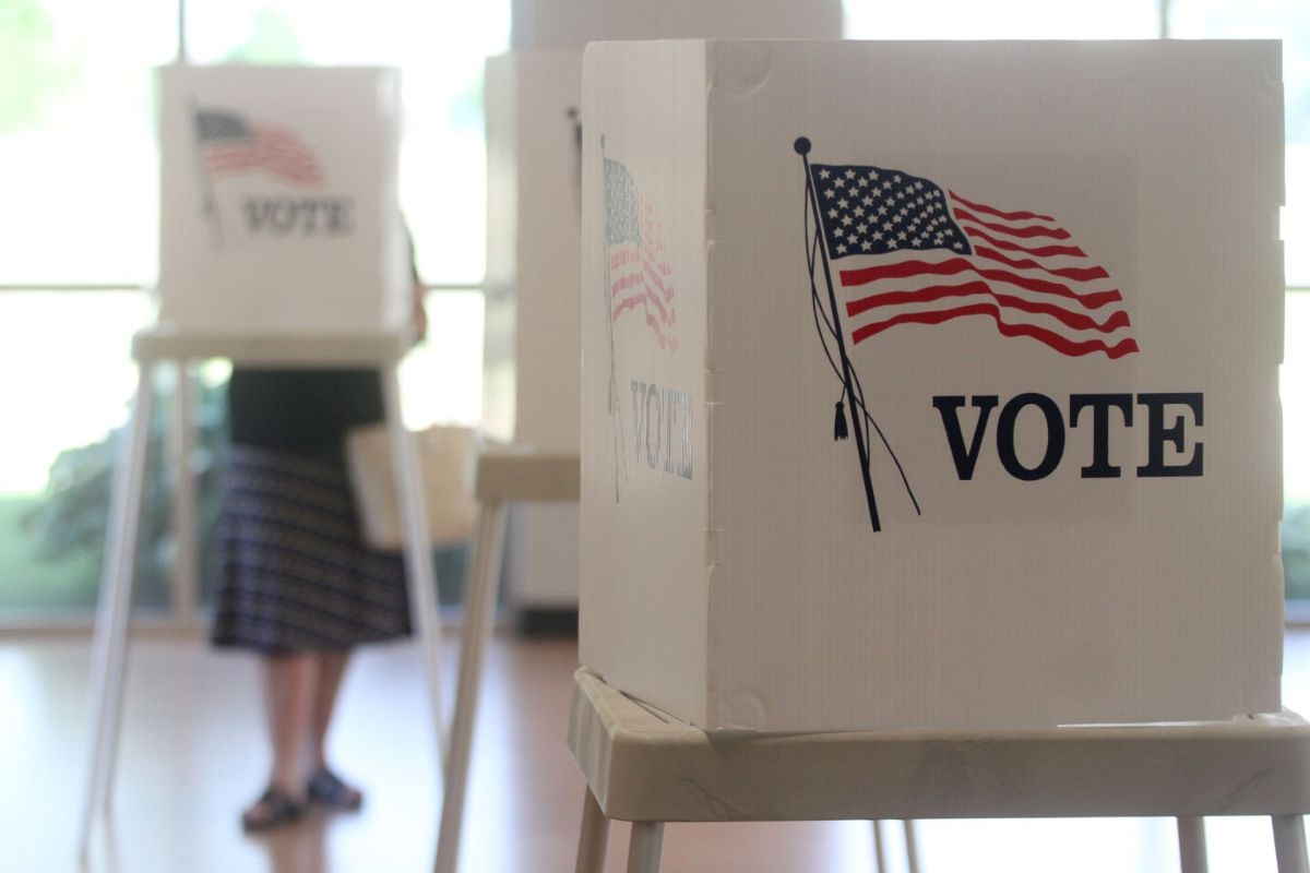 A voting booth.