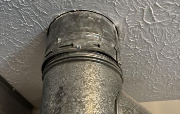 A water heating flue pipe.