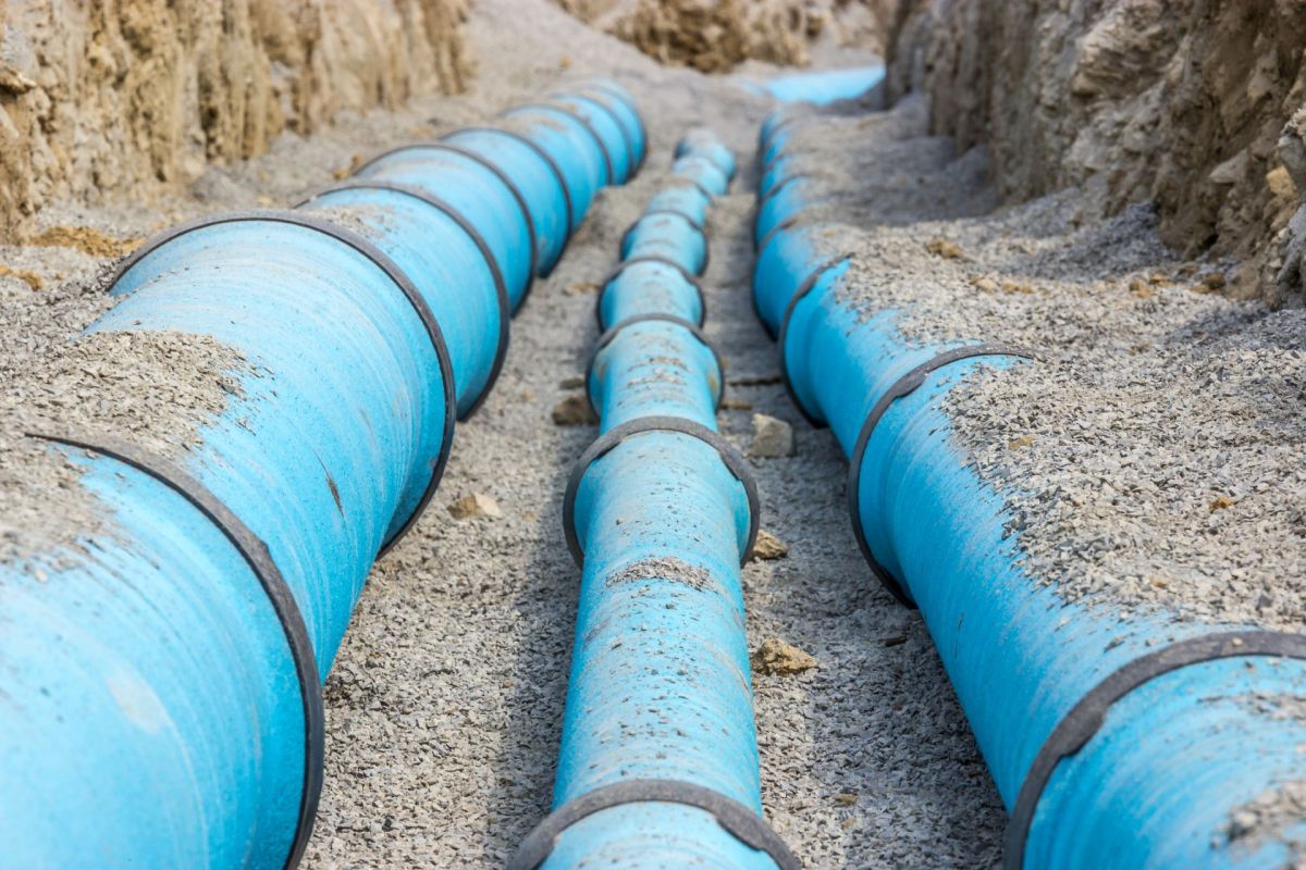 Water pipes.