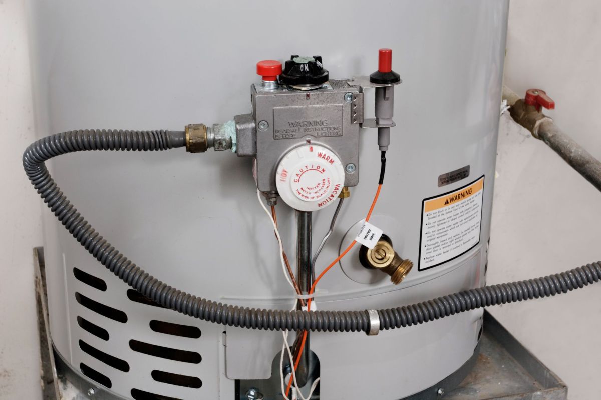 A water heater.