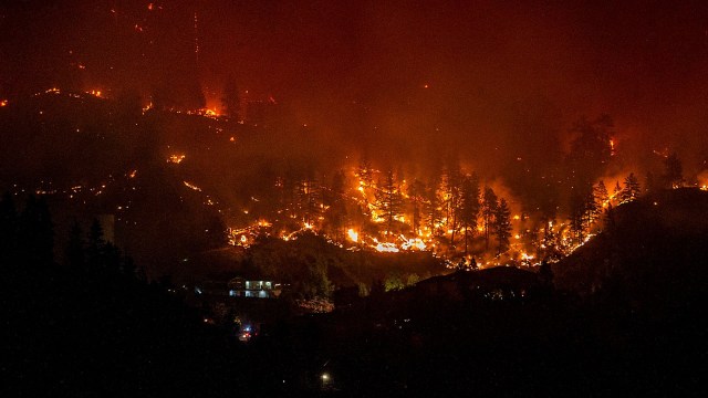 A wildfire in Canada.