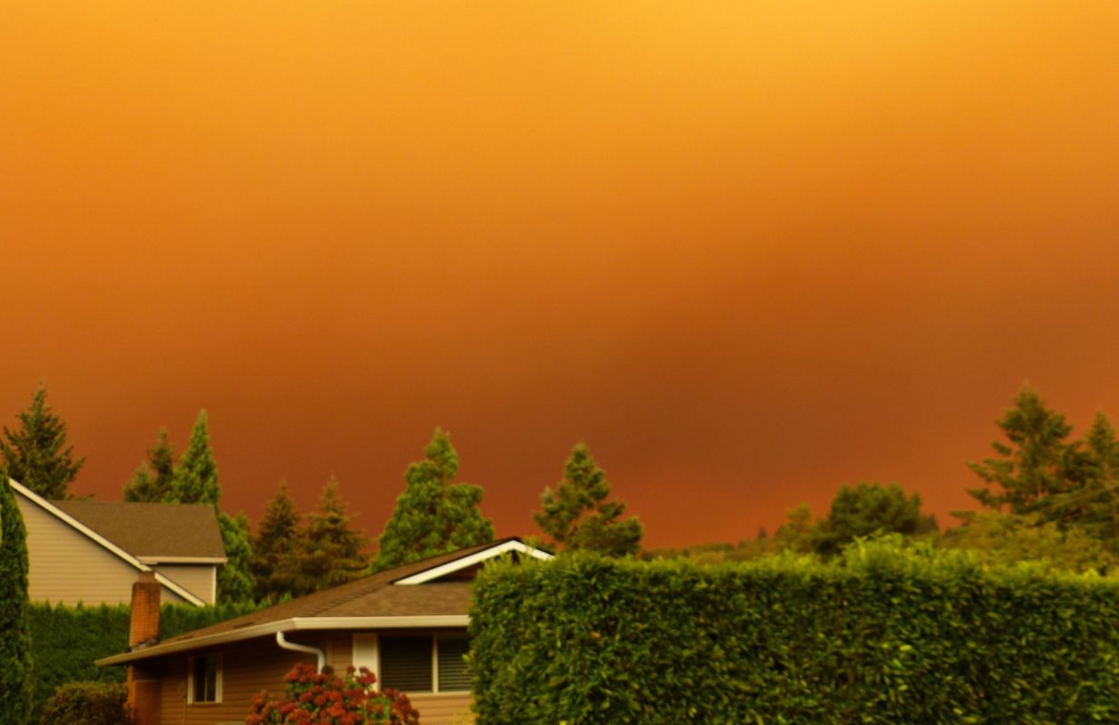 Wildfire smoke in Oregon.