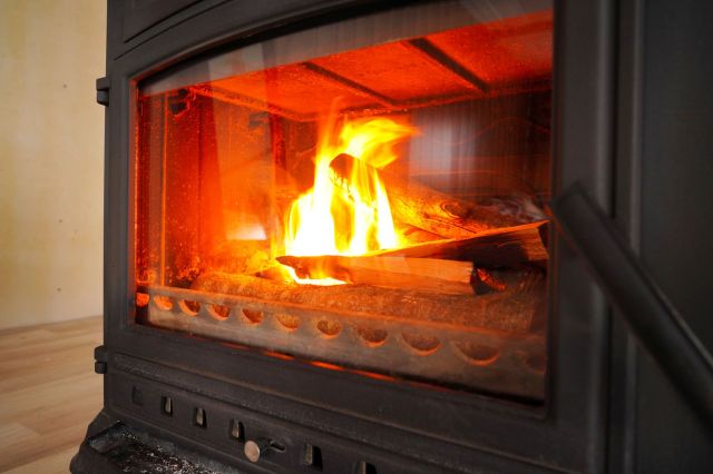A wood stove.