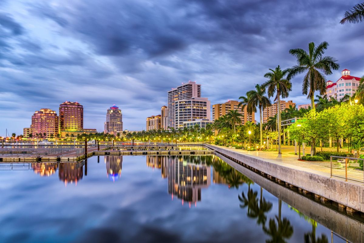 The skyline of West Palm Beach.